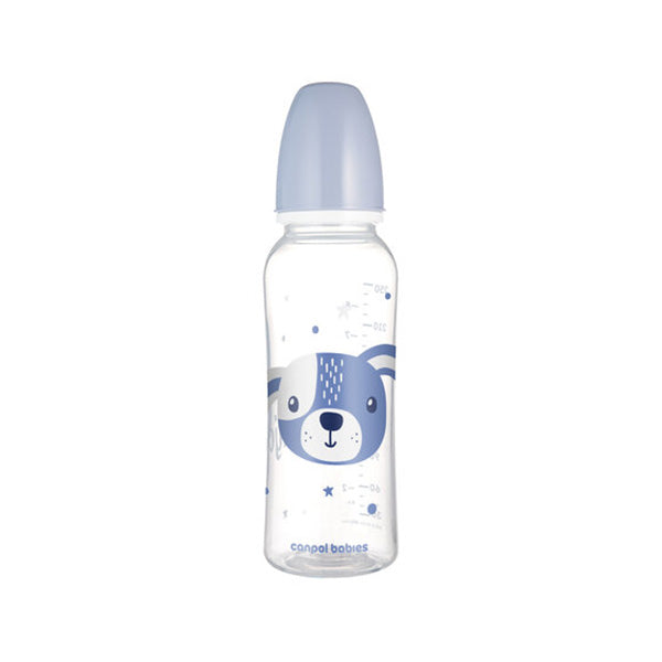 Canpol Babies Biberon Cu Gat Ingust 250ml Pp Cute Animals 11/841_blu