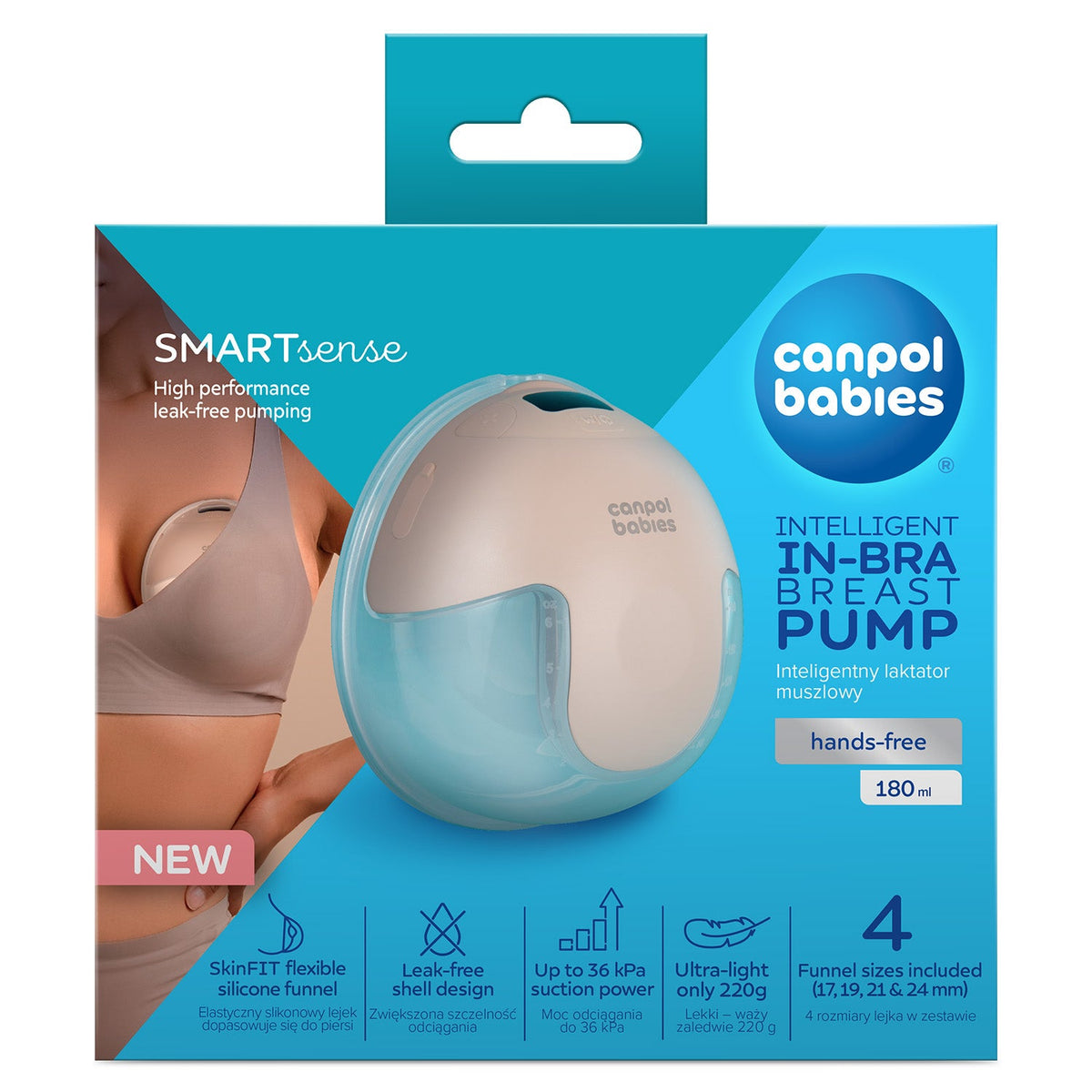 Pompă de sân hands free SmartSense Canpol babies 20/115, ambalaj