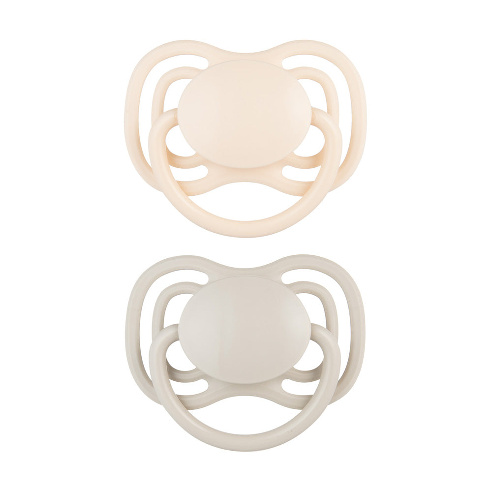Suzeta simetrica din silicon +18m Dental Air Nude 2 Pcs 23/230_Cre