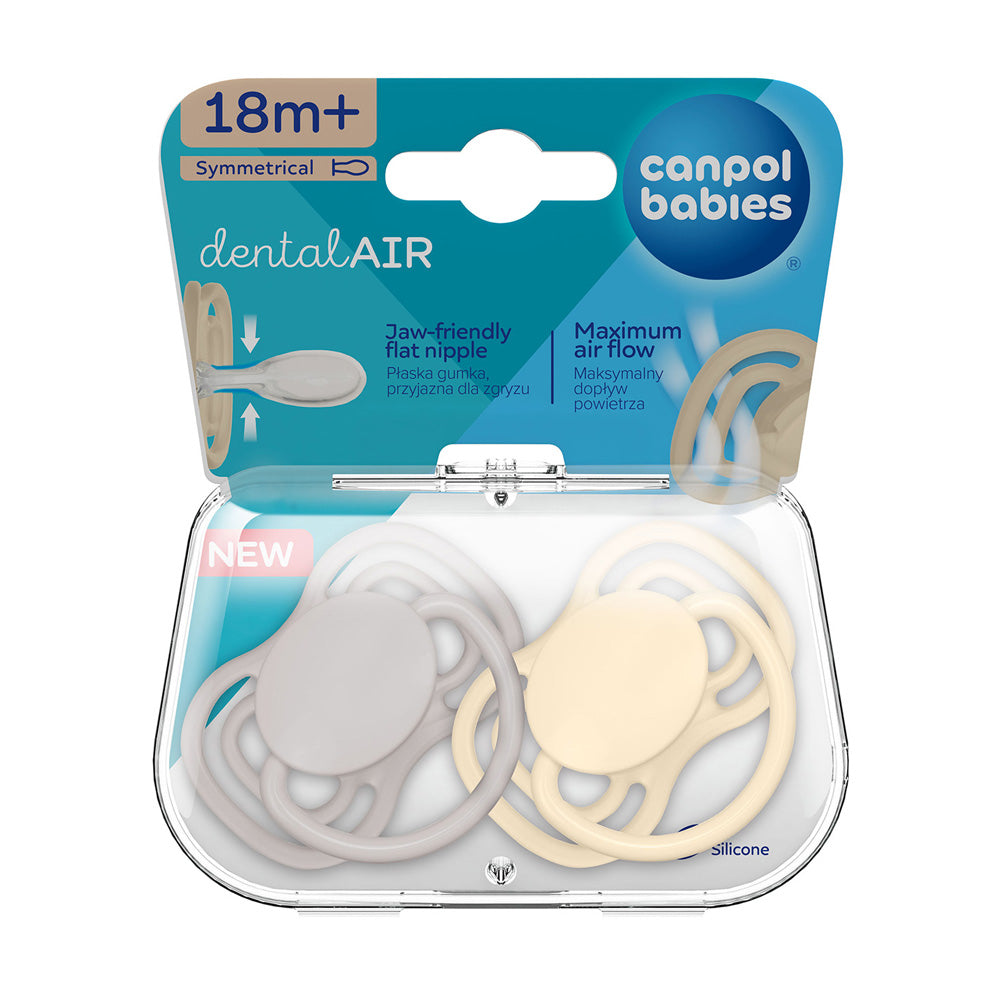 Suzeta simetrica din silicon +18m Dental Air Nude 2 Pcs 23/230_Cre