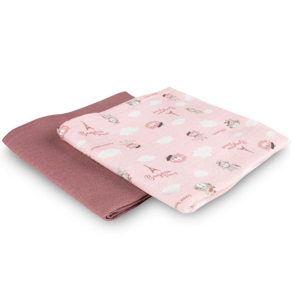 Canpol babies Muselina pentru infasare nou-nascuti 70x70 cm BONJOUR PARIS, 2 buc 26/901_pin