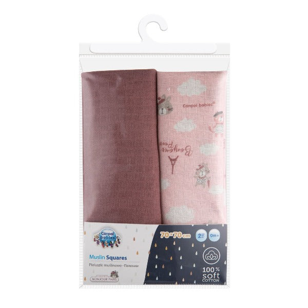 Canpol babies Muselina pentru infasare nou-nascuti 70x70 cm BONJOUR PARIS, 2 buc 26/901_pin