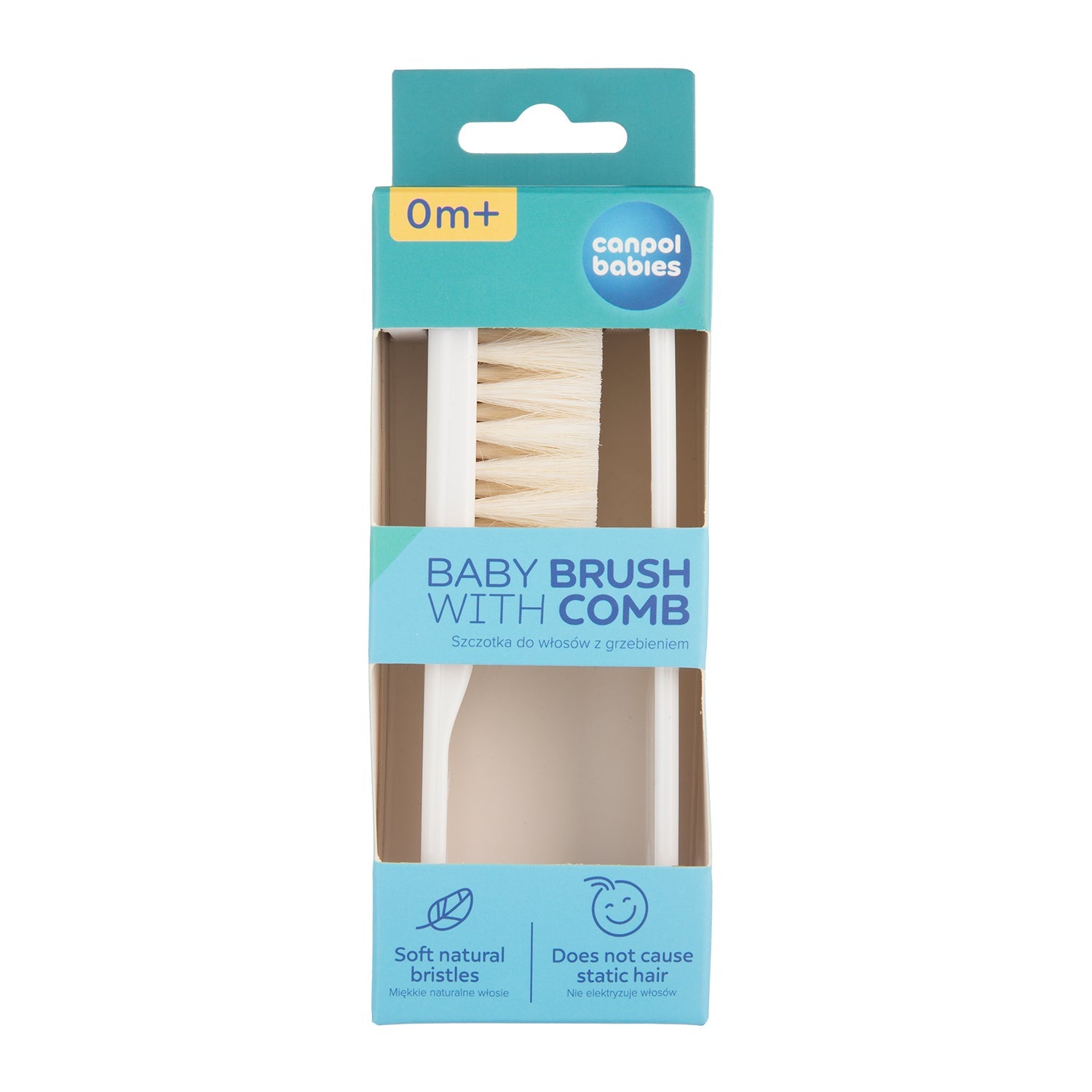 Set Perie cu par natural si Pieptan pentru bebelusi 2/424