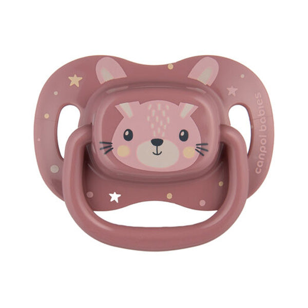 Canpol Babies Suzeta Simetrică Din Silicon 18+ Luni 1 Buc, Cute Animals roz 34/926_pin