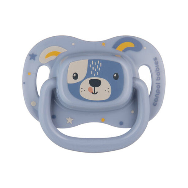 Canpol Babies Suzeta Simetrică Din Silicon 18+ Luni 1 Buc, Cute Animals blue 34/926_blu