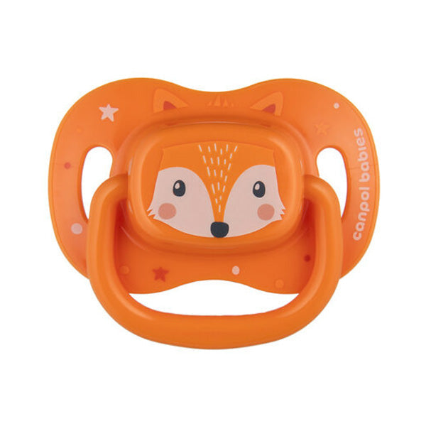 Canpol Babies Suzeta Simetrică Din Silicon 6-18 Luni 1 Buc, Cute Animals orange 34/925_ora