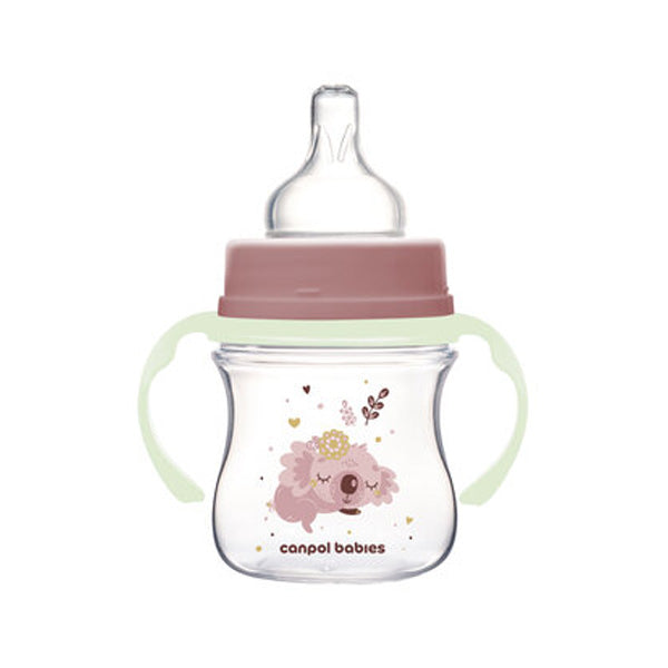 Canpol Babies Biberon Anticolic Gat Larg 120Ml Pp Easy Start Sleepy Koala cu manere fosforescente 35/236_pin