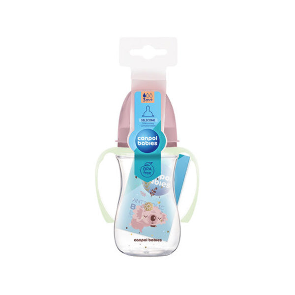 Biberon Sleepy Koala 240 ml roz, detaliu