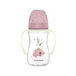 Biberon anticolici Canpol babies EasyStart Sleepy Koala 240 ml cu mânere fosforescente, roz