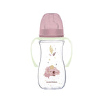 Biberon anticolici Canpol babies EasyStart Sleepy Koala 300 ml cu mânere fosforescente, roz