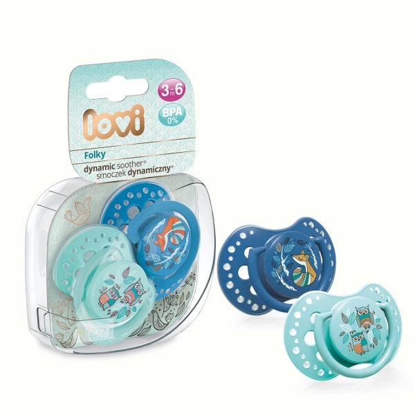 Lovi Suzeta Silicon Dynamic 3-6M 2 Pcs Folky Baiat - 22/842Boy
