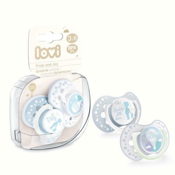 Lovi Suzeta Silicon Dynamic 3-6M 2 Pcs Pride&Joy Baiat - 22/845Boy