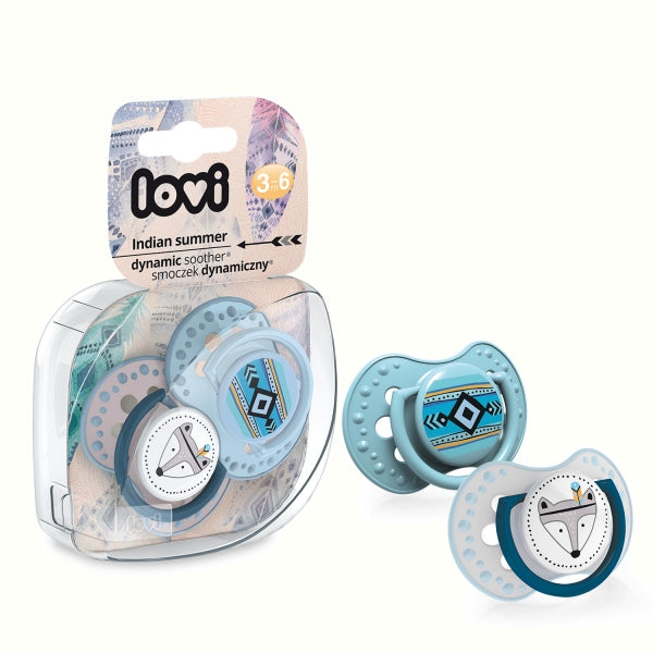 Lovi Suzeta Silicon Dynamic 3-6M 2 Pcs Indian Summer Baiat - 22/856Boy