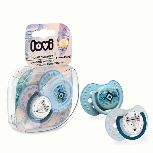 Lovi Suzeta Silicon Dynamic 6-18M 2 Pcs Indian Summer Baiat - 22/857Boy