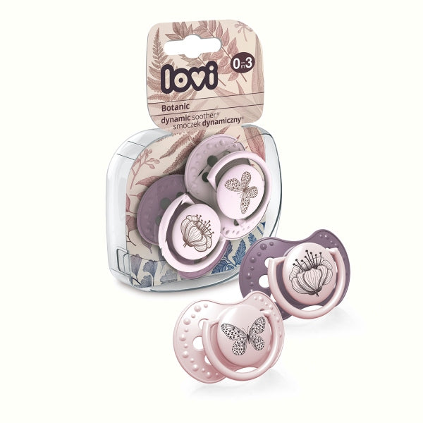 Lovi Suzeta Silicon Dynamic 0-3M 2 Pcs Botanic Fata - 22/869Girl