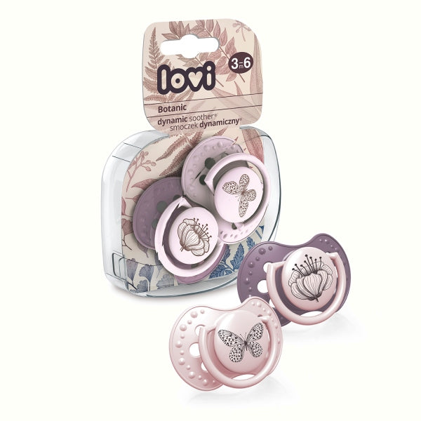 Lovi Suzeta Silicon Dynamic 3-6M 2 Pcs Botanic Fata - 22/870Girl