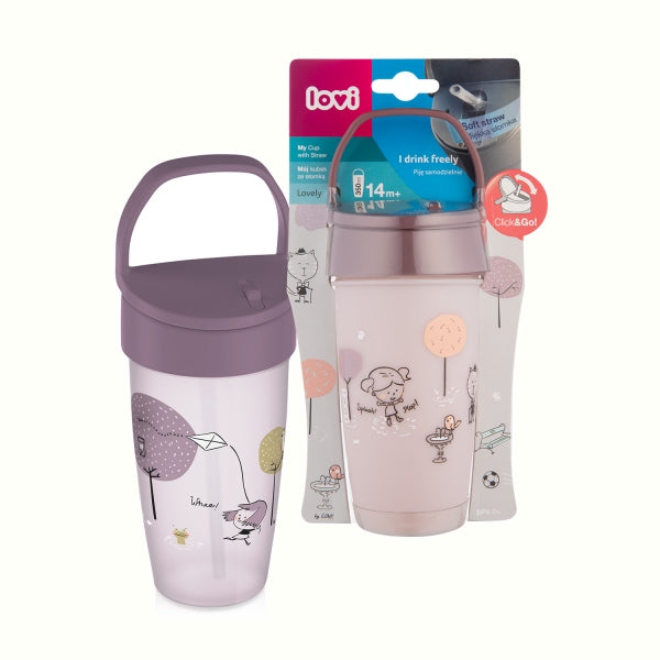 Lovi Cana Mea Cu Pai Active 350ml Lovely Fata - 35/355Girl