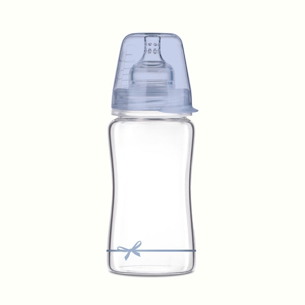 Lovi Biberon Sticla Diamond Glass 250 ml Baby Shower Baiat - 74/204Boy
