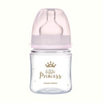Biberon Canpol babies Royal Baby 120 ml roz, vedere laterală