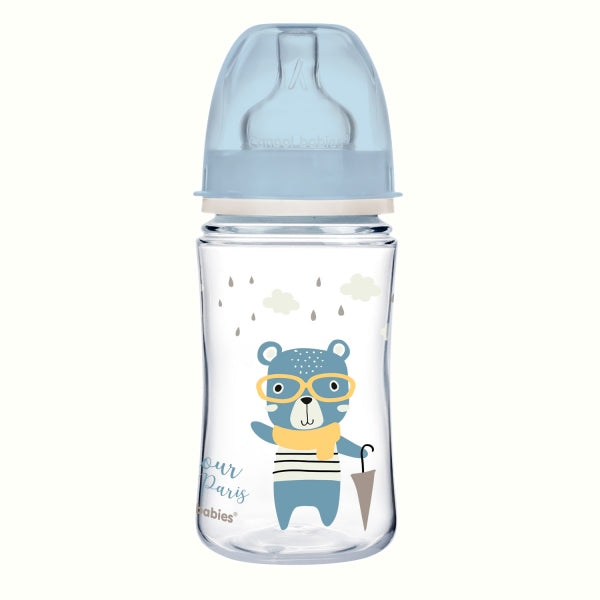 Canpol Babies Biberon Anticolici Cu Gat Larg 240 ml Pp Bonjour Paris_Blu - 35/232_Blu