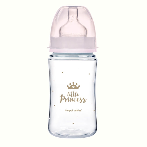 Biberon anticolici Canpol babies EasyStart Royal Baby 240 ml, roz