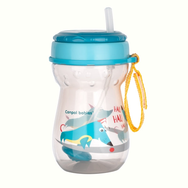 Canpol Babies Cana Sport Cu Pai Si Plutitor Flip-Top 350mlblu 56/518