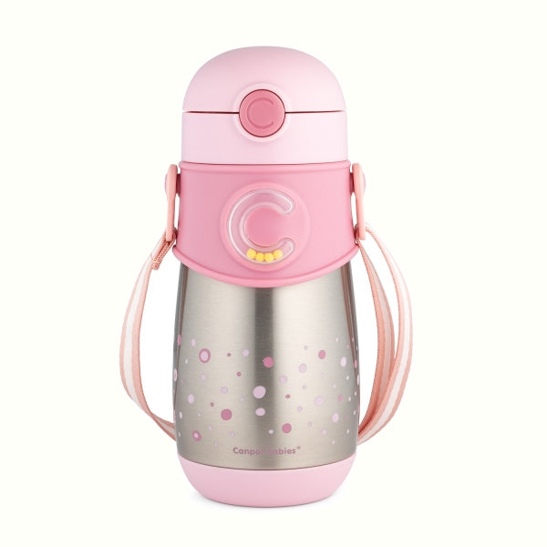 Canpol Babies Cana Termos Cu Pai Din Silicon 300 ml Roz - 74/054_Pin