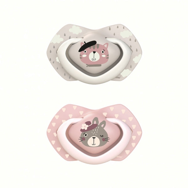Canpol Babies Suzeta Simetrica Din Silicon 0-6Luni, 2 Buc Bonjour Paris 22/647_Pin