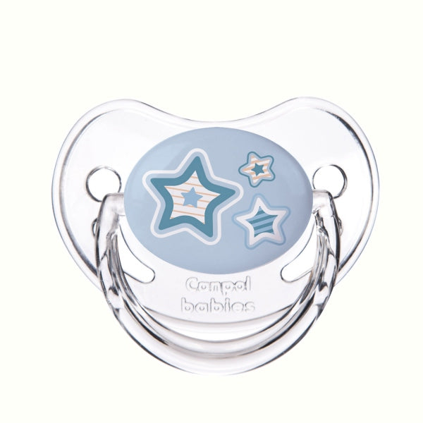 Canpol Babies Suzeta Orthodontica Din Silicon 0-6 Luni 1 Bc -Newborn Baby Blue Stars 22/565-Blu