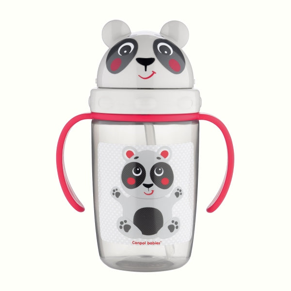 Canpol Babies Cana Cu Pai Din Silicon 400ml Hello Little 56/500_Bej