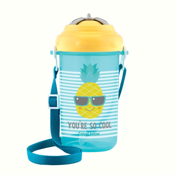 Canpol Babies Cana Cu Pai Din Silicon Flip-Top 400ml So Cool!4/102_Yel