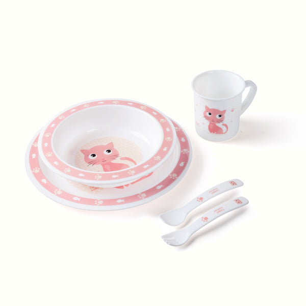 Canpol Babies Set Plastic Pentru Masa, Cute Animals-Cat 4/401_Pin