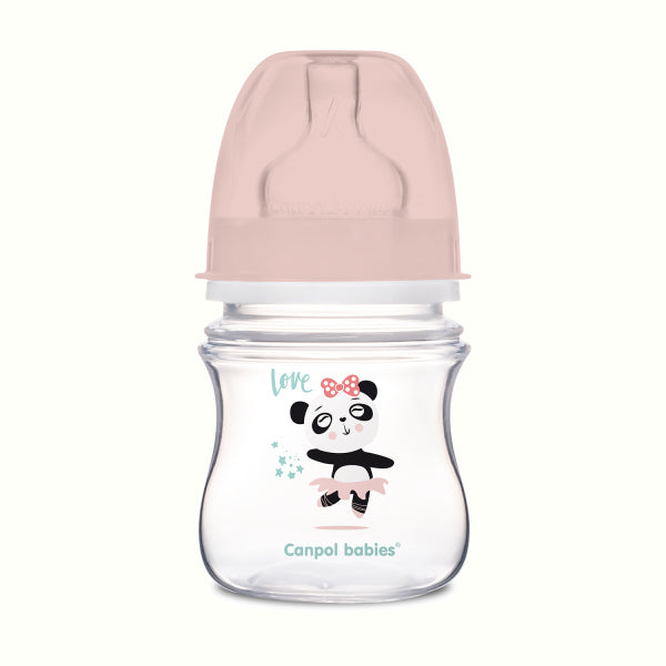 Canpol Babies Biberon Anticolici Cu Gar Larg 120ml Pp Easy Start Animale Exotice 35/220_Pin