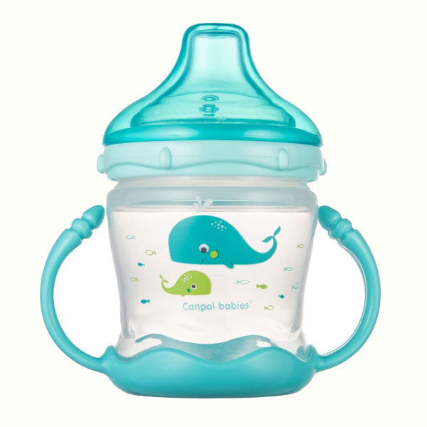 Canpol Babies Cana Anti-Varsare Cu Cioc Moale Din Silicon 180 ml Love & Sea 57/300_Blu