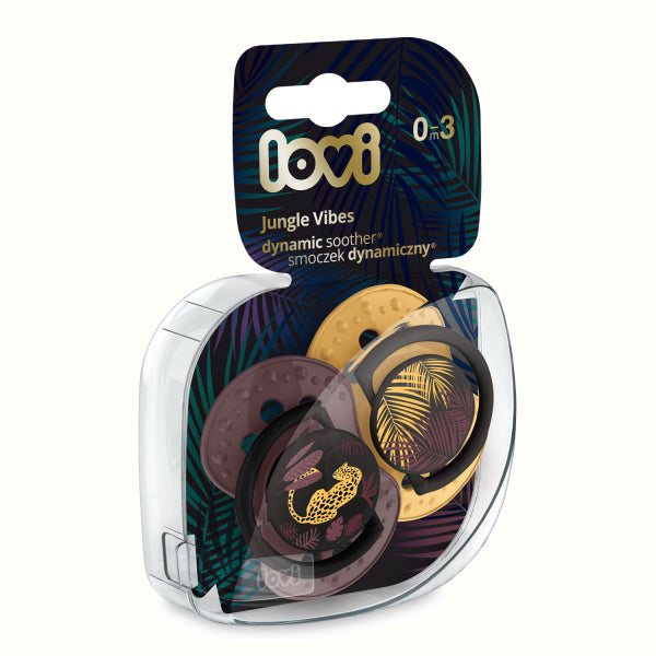Lovi Suzeta Silicon Dynamic 0-3M 2 Pcs Jungle Vibes- 22/901_Girl