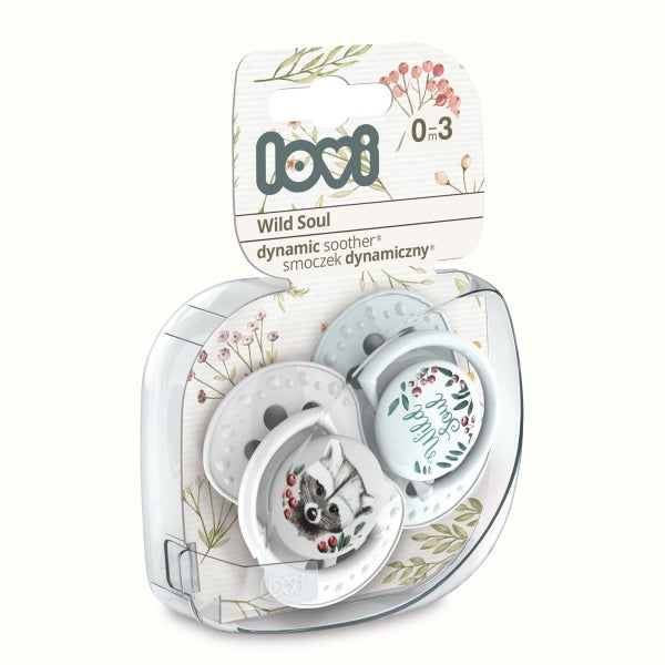 Lovi Suzeta Silicon Dynamic 0-3M 2 Pcs Wild Soul Baiat - 22/882Boy